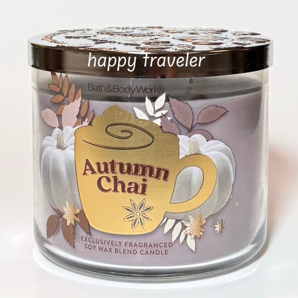 AUTUMN CHAI 3 Wick Candle - Picture 1 of 3